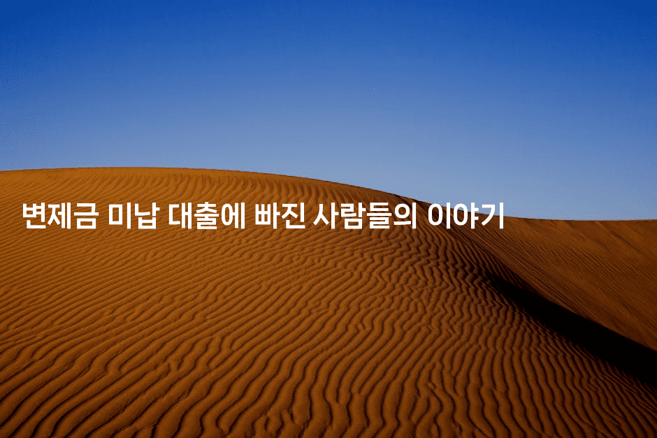 변제금 미납 대출에 빠진 사람들의 이야기-스포티