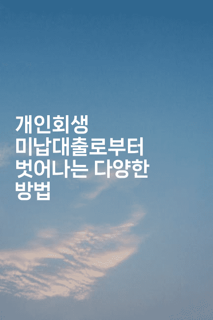 개인회생 미납대출로부터 벗어나는 다양한 방법-스포티