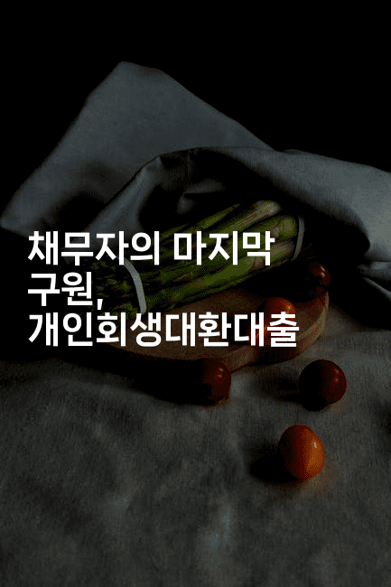 채무자의 마지막 구원, 개인회생대환대출